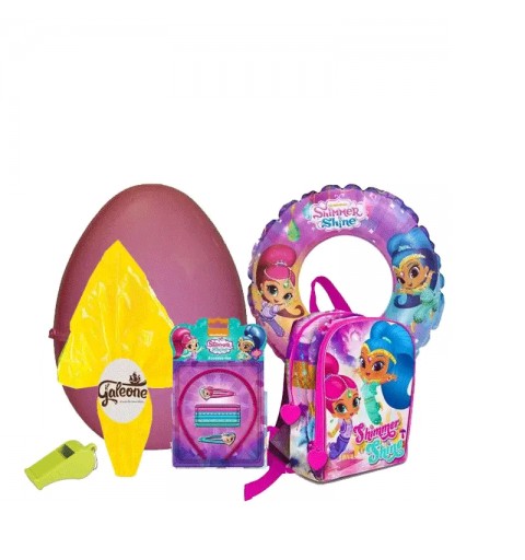 Uovo di Pasqua Shimmer & Shine apribile con zainetto asilo e cioccolato