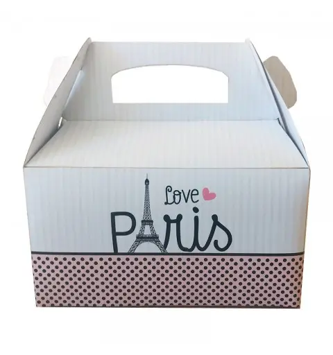 Box Contenitore Caramelle e Pop Corn tema I love Paris parigi