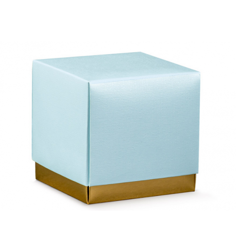 20 scatoline fleur lino azzurro