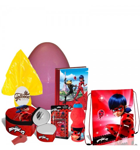 Uova di Pasqua Ladybug con gadget e cioccolato
