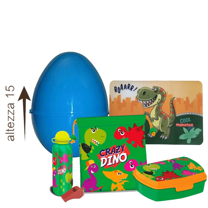 Uova di Pasqua Crazy Dino con gadget 15 cm