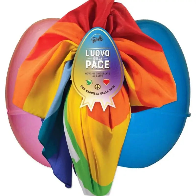 Uovo della Pace con guscio rosa apribile