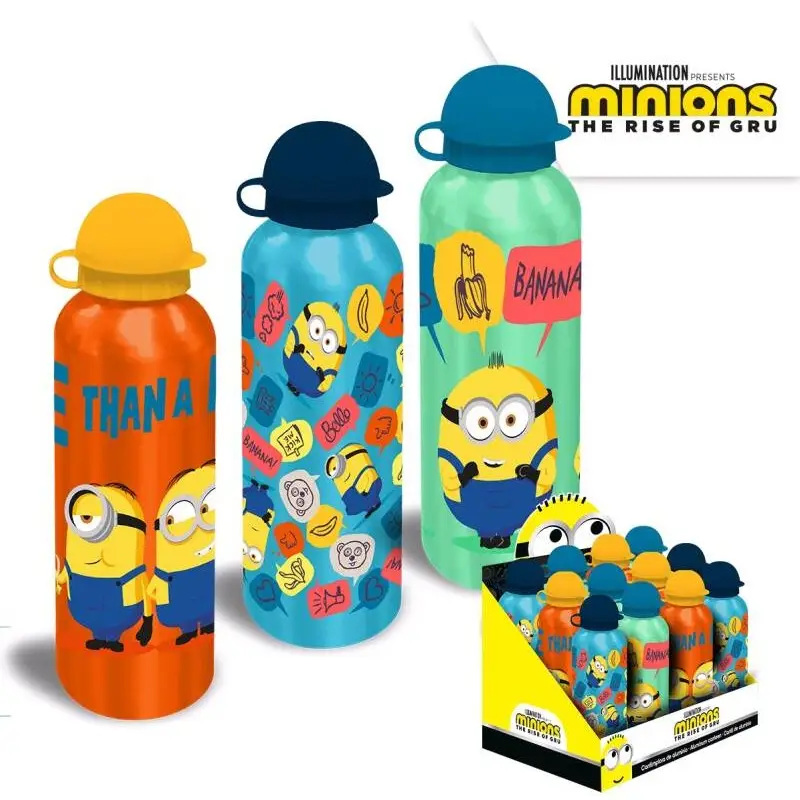 Borraccia in Alluminio Minions Grafiche Assortite 500 ML - MS10009