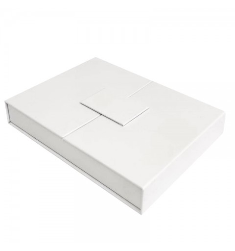 1 scatolina porta confetti rigida bianca  con apertura a finestra 19 x 14 x 3 cm - 2149