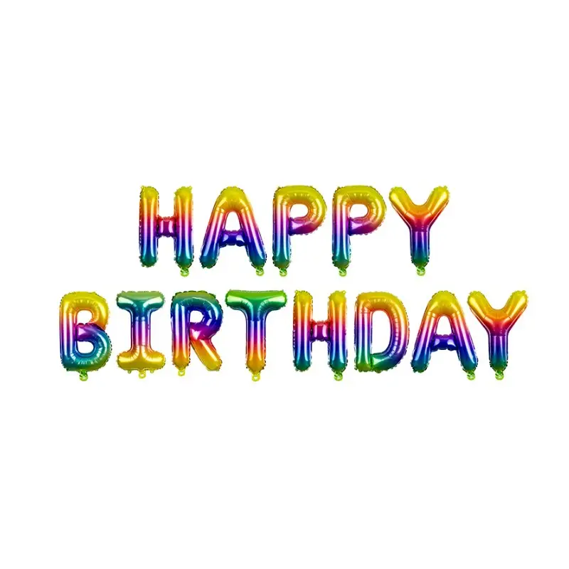 Festone Banner Palloncino Foil Happy Birthday 340 x 35 cm Arcobleno – Rainbow FB71