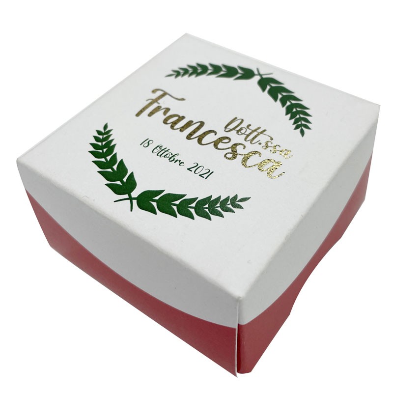 1 scatolina fustellata porta confetti in carta naturale hydra 6,5 x 6,5 6,5 cm - SC004