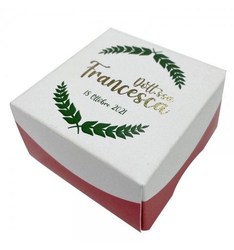 1 scatolina fustellata porta confetti in carta naturale hydra 6,5 x 6,5 6,5 cm - SC004