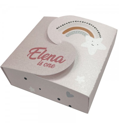 1 scatolina fustellata porta confetti in carta naturale orione 8 x 8 x 2,5 cm - SC016