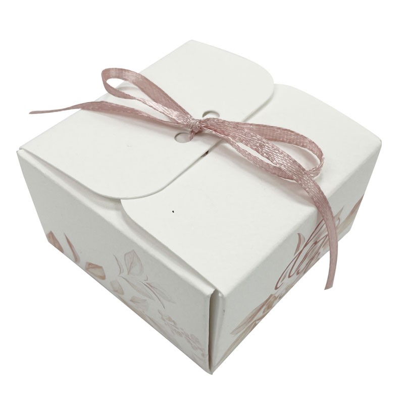 1 scatolina fustellata porta confetti in carta naturale pegaso 6,5 x 6,5 x 4 cm - SC007
