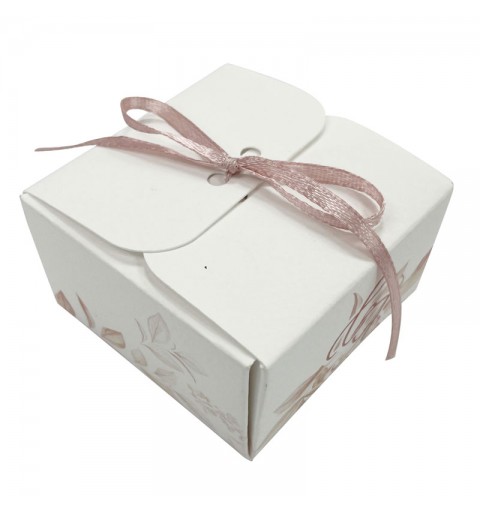 1 scatolina fustellata porta confetti in carta naturale pegaso 6,5 x 6,5 x 4 cm - SC007