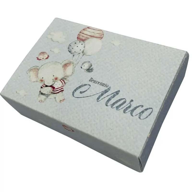 1 scatolina fustellata porta confetti in carta naturale perseo 10 x 8 x 2,5 cm - SC022