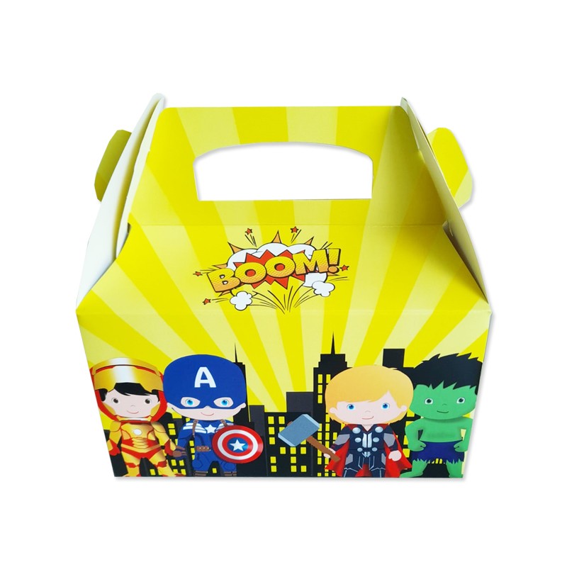 Box Contenitore Caramelle e Pop Corn tema Super Eroi