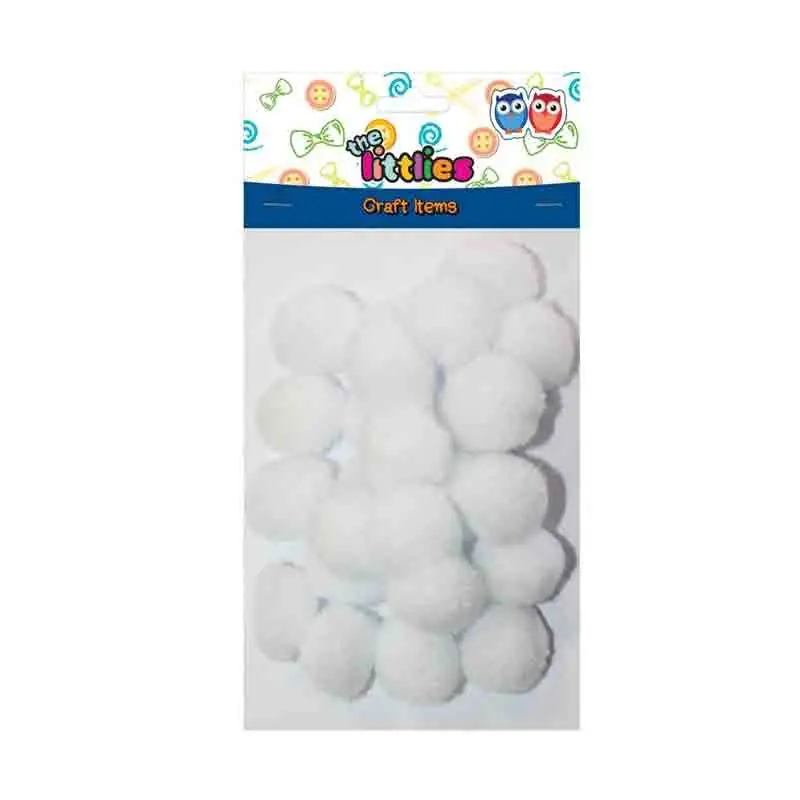 25 pom pom 25 mm bianchi
