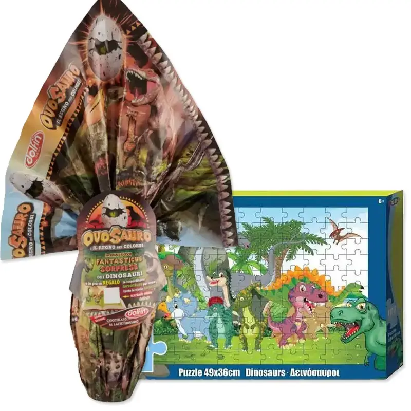 Confezione Regalo Ovosauro Uovo di Pasqua + Puzzle