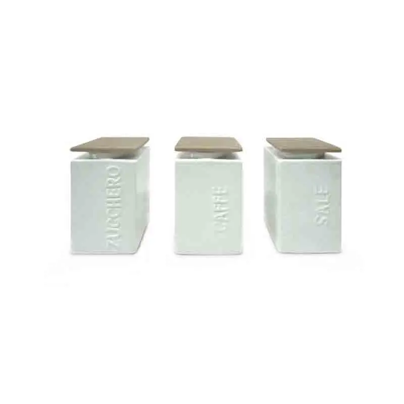 tris barattoli quadrati 82166 sale caffè zucchero