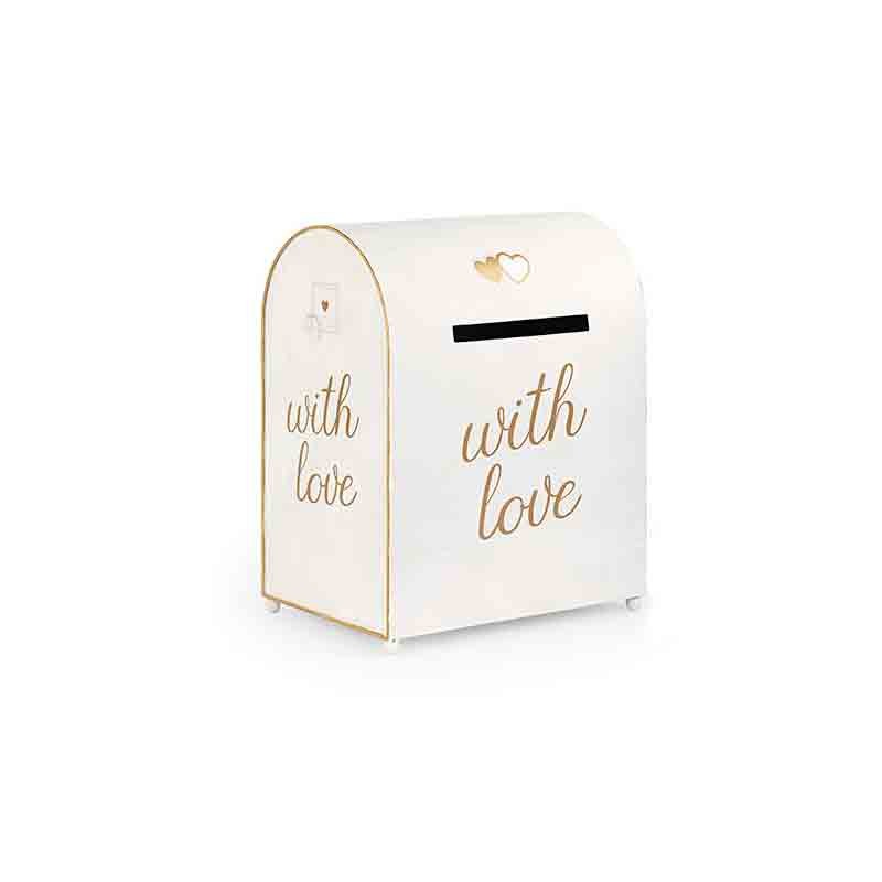 Card Box Cassetta della Posta Bianca - With love
