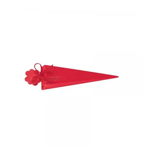 Cono in carta per bomboniera rosso 155 x 40 x 40 mm 13640 ( nastrino non incluso)