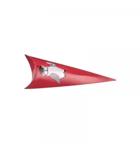 scatolina in carta per bomboniera cono rosso con gufo 16939 190 x 75 x 45 mm