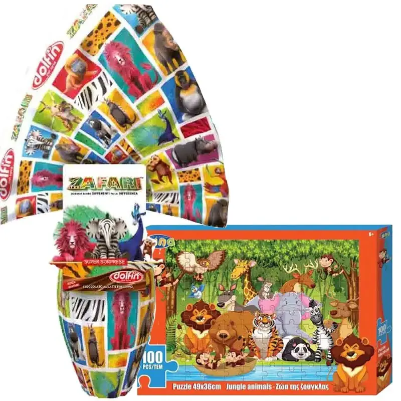 Confezione Regalo Zafari Uovo di Pasqua + Puzzle