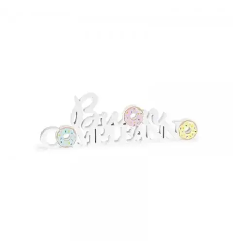 scritta buon compleanno con donut 21292 550 x 180 mm