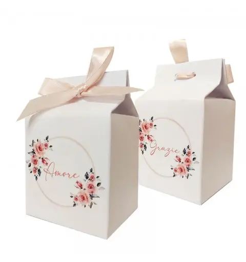 Scatolina in cartoncino milk amore  5,5 cm  x 6 cm