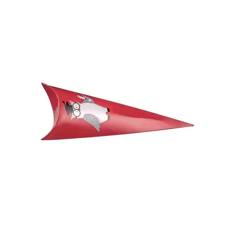 scatolina in carta per bomboniera cono rosso con gufo 16939 190 x 75 x 45 mm