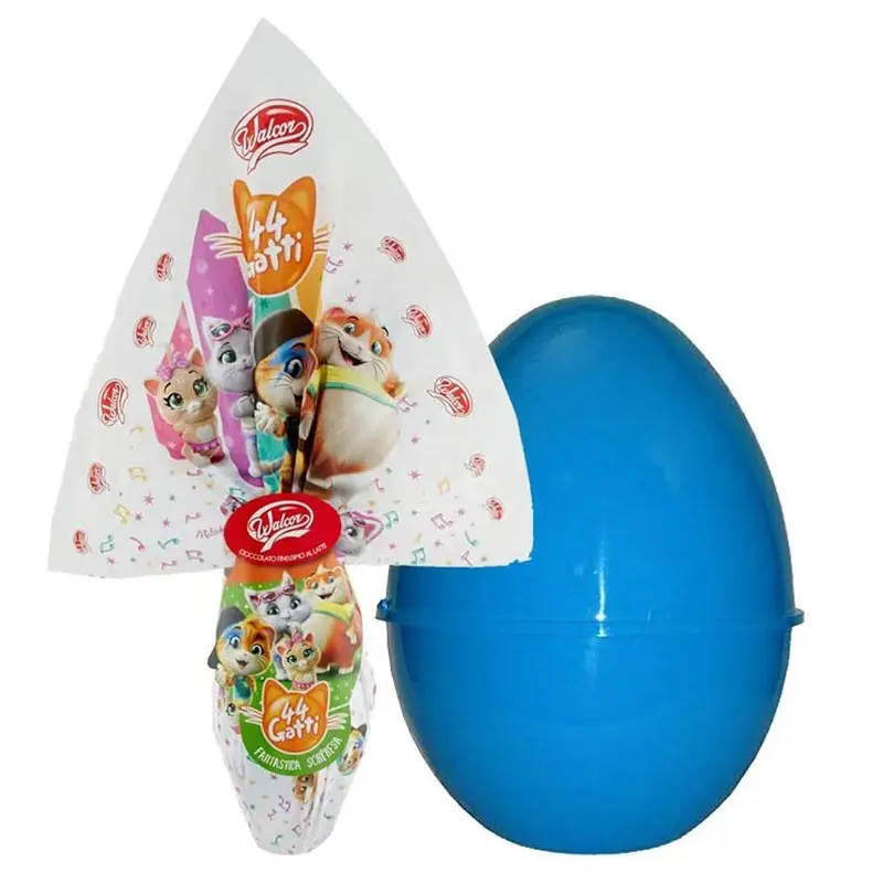 UOVO DI PASQUA 44 GATTI CON GUSCIO CELESTE