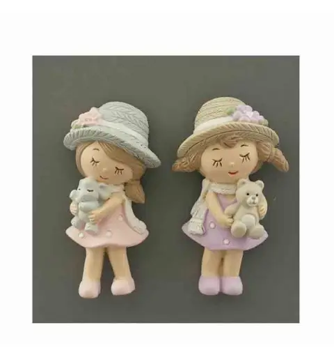 12 magneti calamita bambina in piedi mod. assortiti 7 cm 1099472
