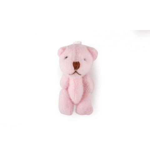 12 mini decorazioni orsetto rosa 1,7 x 3,8 cm