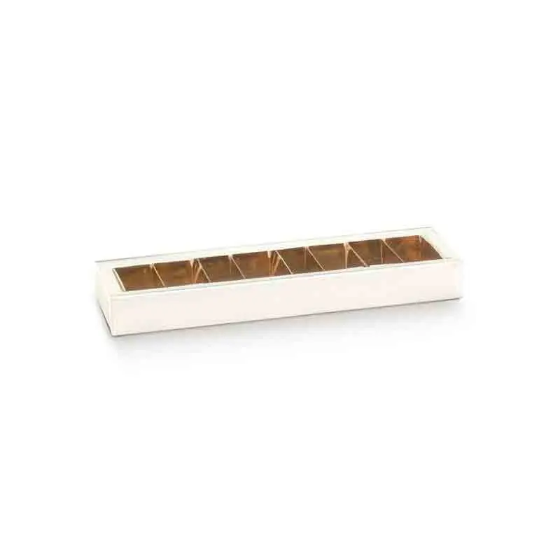 Scatola rettangolare chiusura pvc inserto separatore 240 x 50 x 30 mm 12994