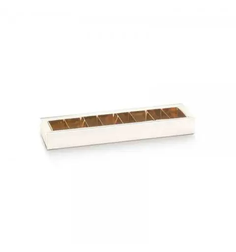 Scatola rettangolare chiusura pvc inserto separatore 240 x 50 x 30 mm 12994