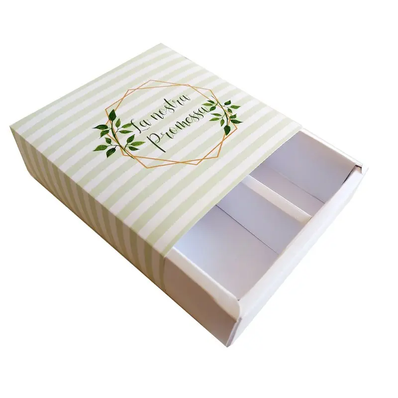 20 Box scatoline degustazione promessa strisce esagono