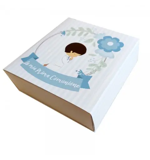 20 Box degustazione Prima Comunione bimbo celeste