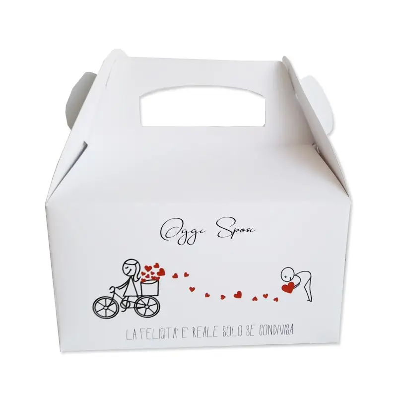 Box Contenitore Caramelle e Pop Corn tema Wedding - Sposi Bici