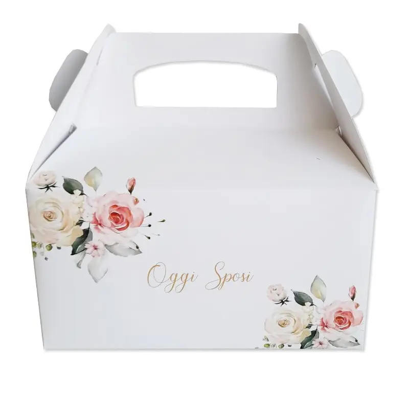 Box Contenitore Caramelle e Pop Corn tema Oggi Sposi Rose