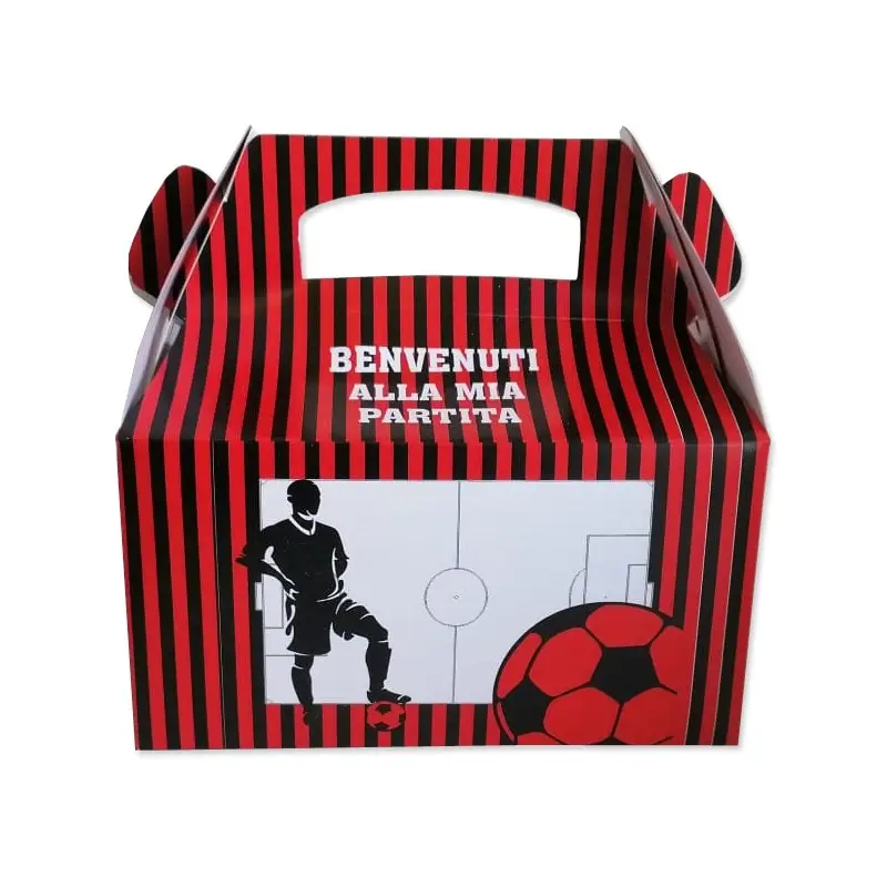 Box Contenitore Caramelle e Pop Corn tema Squadra Rosso Nera