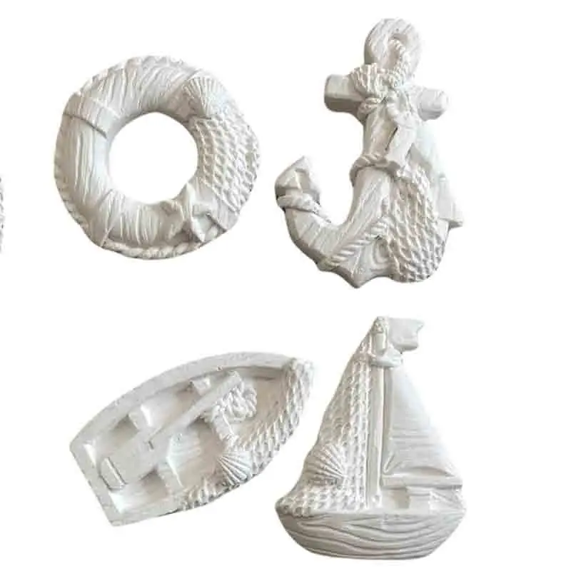 gessetto mod. assortiti barca salvagente ancora 5 cm circa BI-MAM03