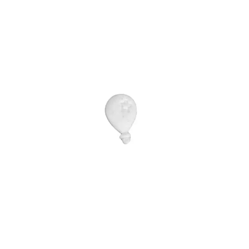 Gessetto Palloncino Bianco con Stella 3,5 cm - BI-MAB43