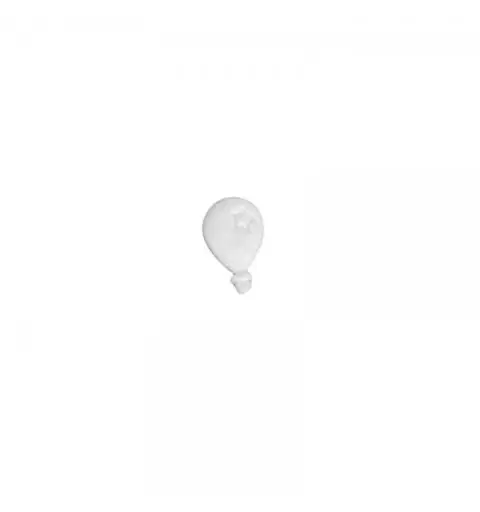 Gessetto Palloncino Bianco con Stella 3,5 cm - BI-MAB43