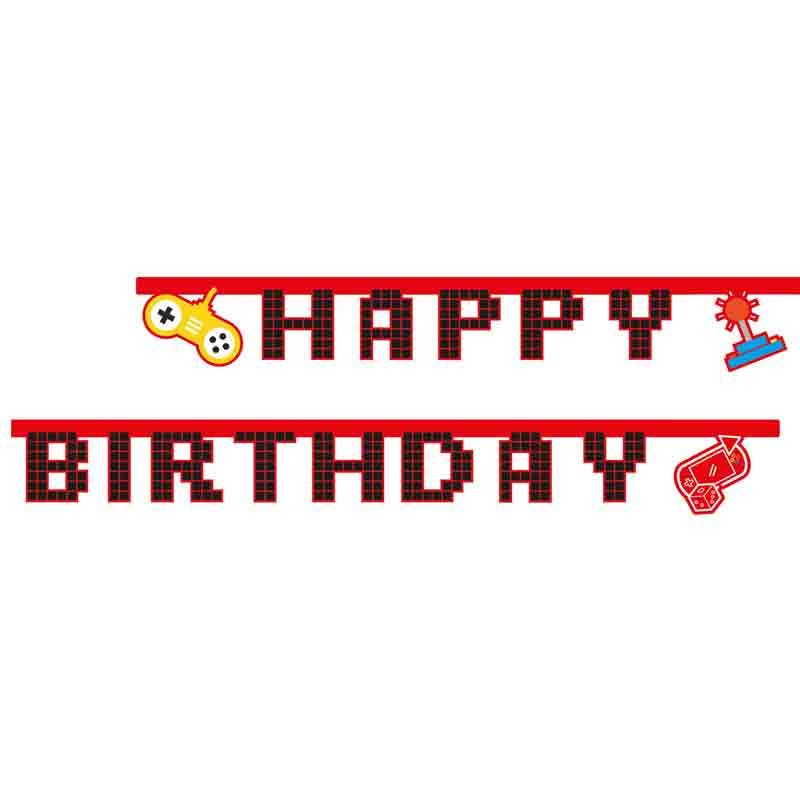 ghirlanda happy birthday gaming party 93776