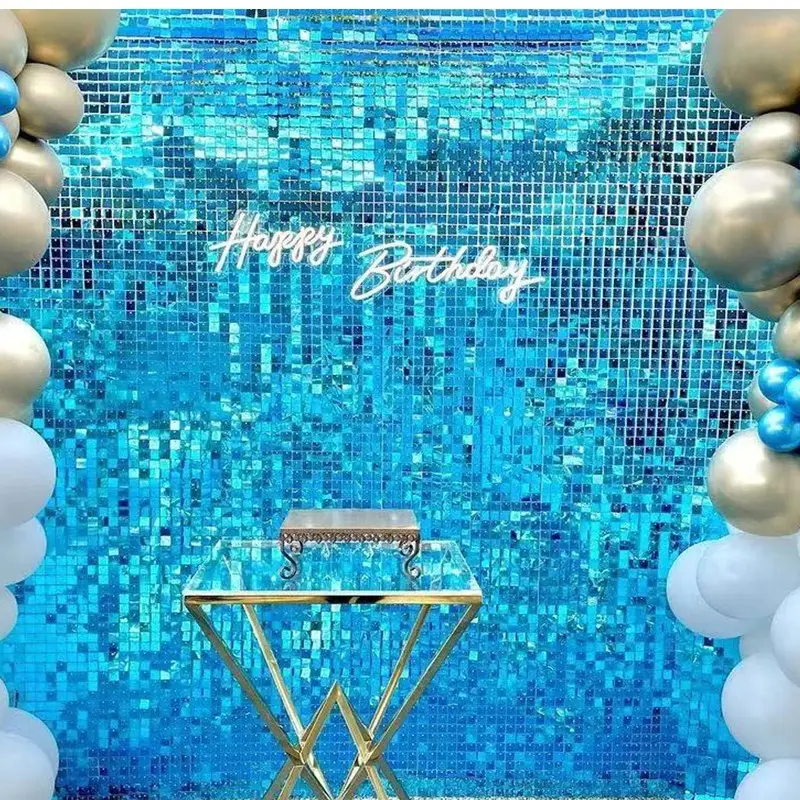 1 pannello backdrop Paillettes azzurro 30x30 cm zz-spev-001-lt