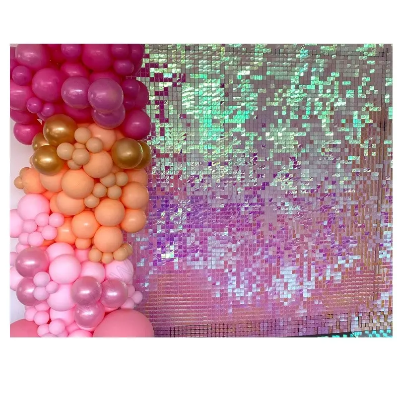 1 pannello backdrop Paillettes Rosa Iridescente 30x30 cm zz-spev-001-p