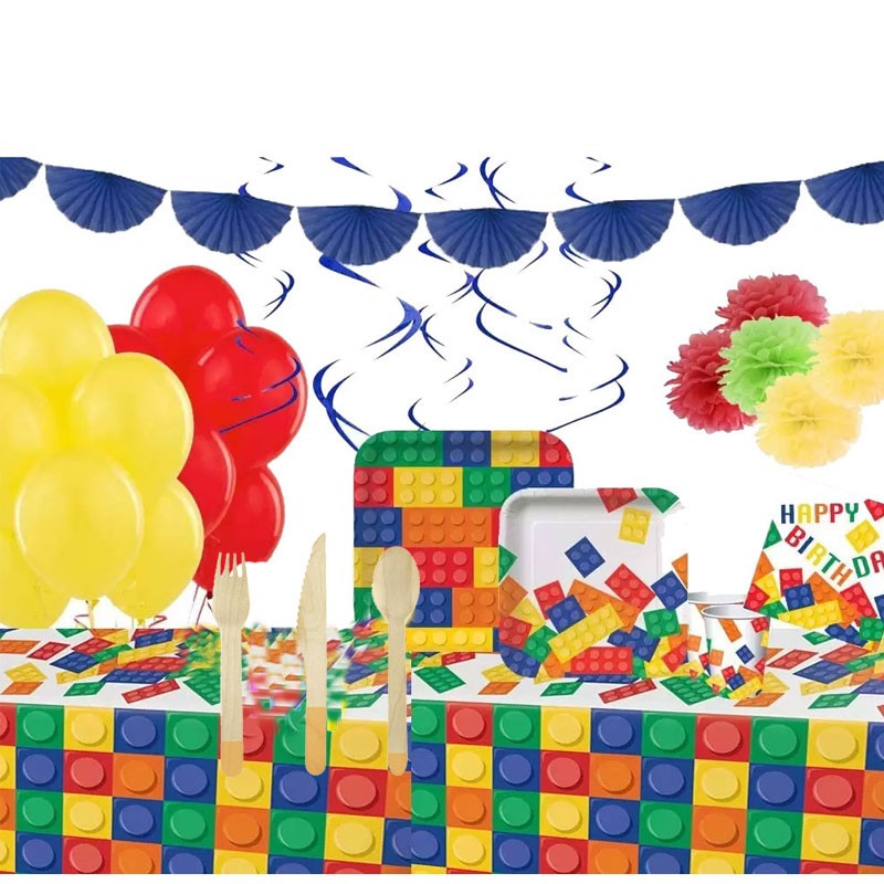 Lego-amici Buona festa di compleanno Palloncini Set Banner Cake Toppers Kit  Festival Decorazioni Ragazze Regalo di compleanno