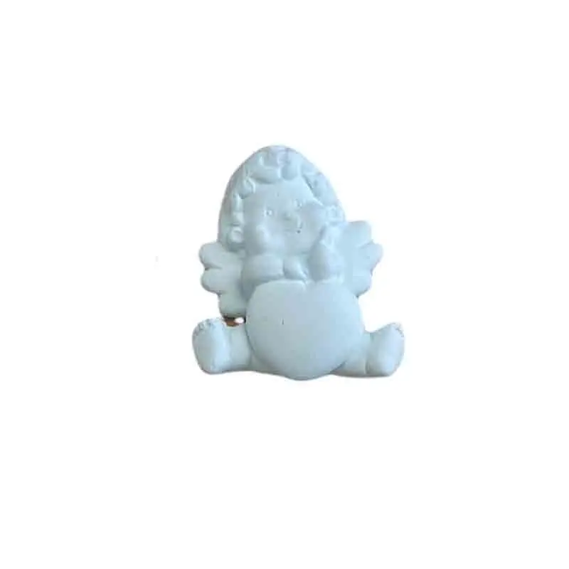 gessetto angioletto Celeste con cuore 4 cm BI-GPAN016/C
