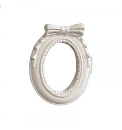gessetto cornice ovale con fiocchetto BI-MAQ04  5,5 cm