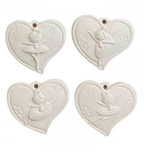 gessetto cuore ballerina assortiti 3,5 X 4 cm BI-MAba02