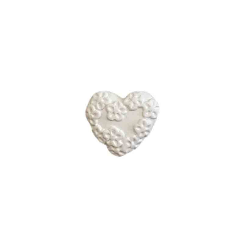 gessetto cuore con fiori BI-MAC03 2,5 x 2 cm
