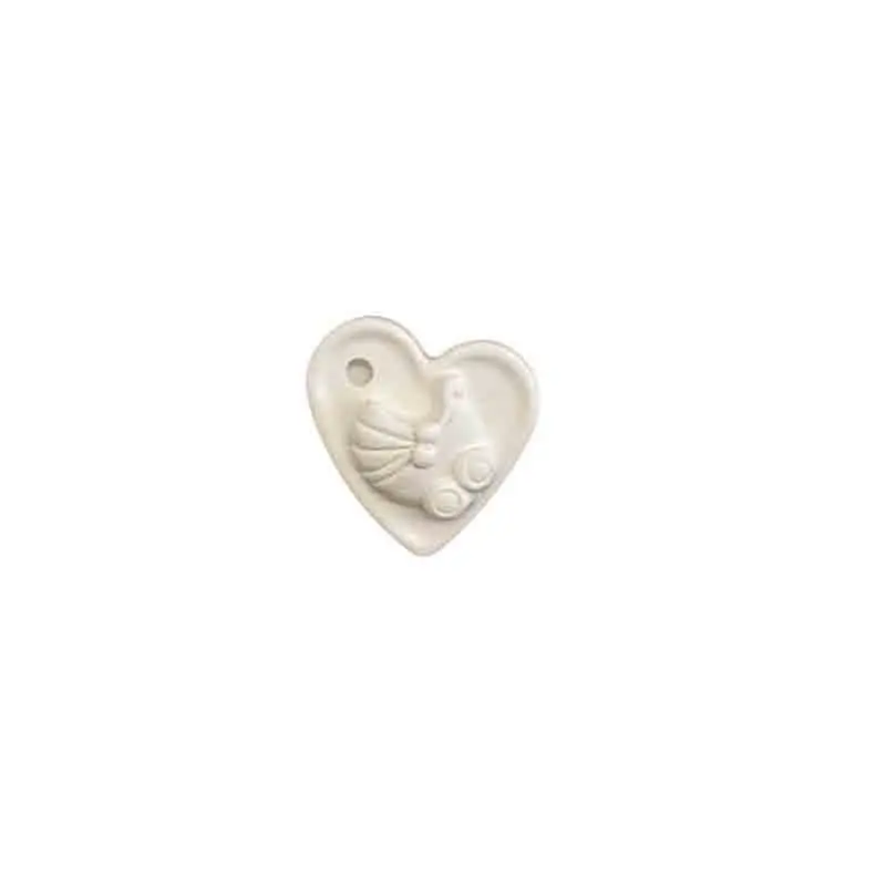 gessetto cuore con culla forato 3 cm BI-B010