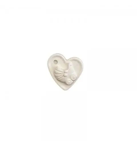gessetto cuore con culla forato 3 cm BI-B010