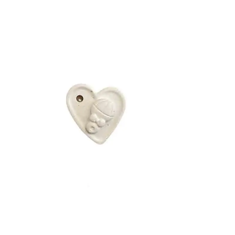 gessetto cuore con sonaglio forato 3 cm BI-B011